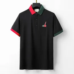 2022SS Designer koszule polo luksusowe polo swobodne męskie koszulki węża pszczoła list haftowy moda High Street Man Tee W14