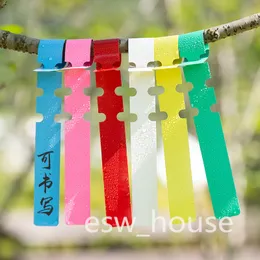 Garden Nursery Etikett PVC Plant Tree Tags Markers Justerbara plantorplantor Fruktträd Skyltar med stor skrivyta