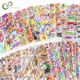 Kids Toy Stickers 100 sheets Sticker Kids Cute 3D Cartoon Stickers Mixed School Teacher Reward Children Early Learning Toys for Children GYH 220826