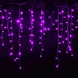 2021 5m 200leds Curtain Lights Fishing Lane String String Icelics Curtain Curta Christmas Home Garden Festival 110v-220V UK UK US AU Plug