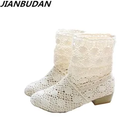 crochet summer boots bootie with the new shoes lace openwork crochet boots Plus size hollow fashion women boots 3443 201102