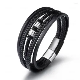 Bracelets de charme Pessoas modernas estilo criativo estilo de explosão simples couro trançado multi-fita bracelete de moda de moda BraceLetcharm ke