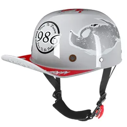 Caschi moto Corea Chopper Style Half Open Face Casco in acciaio Moda Alta qualità Moto Scooter Riding Jet Casque Moto