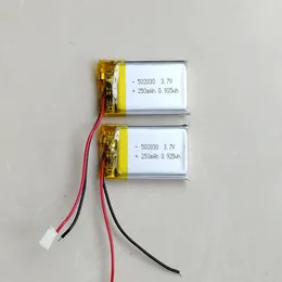 200pcs/lot Rechargeable Li Polymer Battery 502030 3.7V 250mAh lithium batteries for GPS Bluetooth earphone MP5 Toys