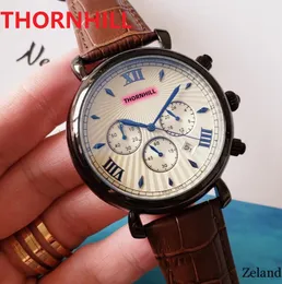 Super Designer voll funktionsfähige Quarz-Stoppuhr, 45 mm, alle Zifferblätter funktionieren, echtes Leder, Herren-Top-Marke, Business-Schweiz, Auto-Datum, Geschenke, Armbanduhr 2022