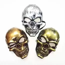 Halloween dla dorosłych Maska Plastikowa Ghost Horror maska ​​złota srebrna czaszka twarz maski unisex halloween maskarady maski propon