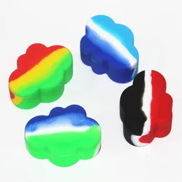 1 bit 4 Cavity Cloud Shape Silicone Container Jar Wax Oil Dab Box 22ml Oil Rig Glass Bowl Quartz Banger Nail