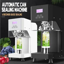 Attrezzatura professionale per Bubble Tea Carrielin Macchina per sigillare barattoli di latta automatica commerciale Sigillatrice per soda Sigillatrice per bottiglie di birra in alluminio da 55 mm