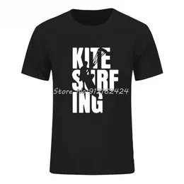 Koszulki męskie Tshirty kitesurfing surfinger harajuku tees streetwear krótkie rękawowe ubranie czarna koszulka na męską streetwearm