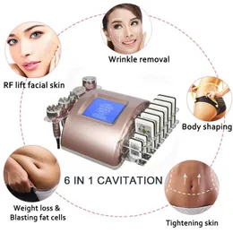 6 in 1 Multi-Functional Beauty Equipment Cavitation Liposuction RF Radio Frequency Body Slimming Sculpting Skin Tightening Liposuction Ultrasonic Machine