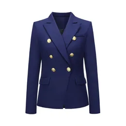 M1015 Abiti da donna Blazer TOP QUALITY New Fashion 2022 Designer Jacket Giacca classica da donna doppio petto in metallo con bottoni a forma di leone Taglia esterna S-2XL