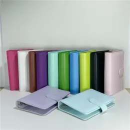 Notepads A6 Notebook Binder 6 Rings Spiral Business Office Planner Agenda Budget Binders Macaron Color PU Leather Cover8110698