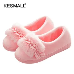 Wome Female Thick Slipper Indoor Slippery Home Warm Wool Plush Slippers Cute Bag Month Shoes Autumn and Winter Y200106 GAI GAI GAI