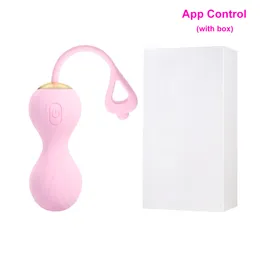 App trådlös kontroll vibrerande äggvibrator silikon vagina vibratorer g spot stimulator vaginal kegel boll sexig leksak för kvinnor