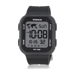 Zegarek Xonix mężczyzn Kobiety Dual Time Sport Watch wielofunkcyjny cyfrowy 5 grup alarmów Wodoodporny 100 m pływacka ręka na rękę