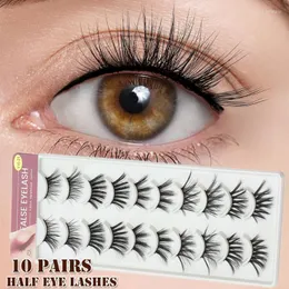 False Eyelashes 10 쌍 CRISSCROSS HAY EYE LASHES 3D Faux Mink Hair Natural Long Thining Fluffy Eyelash Extension 메이크업 도구 Gera22