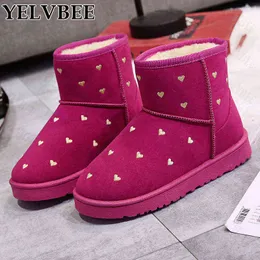 Boot 2022 Winter New Flat Suede Ankle Women Wime Non Slip Casual Snow Gladiator Fashion Designer Goth Chunky Mujer 220805