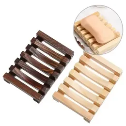 Natural Bamboo Wooden Soap Dishes Plate Tray Holder Box Case Shower Hand Washing Soaps Holders 0521