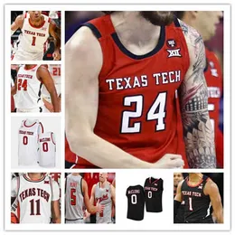 Custom Ncaa College Basketball Texas Tech Jerseys Bryson Williams Kevin McCullar Terrence Shannon Jr. Kevin Obanor Davion Warren Adonis Arms