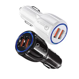 Autoladegerät 6A Universal QC3.0 39W Dual USB für Handy-Adapter Klare LED-Anzeige Schnelles Aufladen