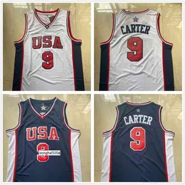 Bra NCA Basketball Shirt 9 Vince Carter 2000 Death Button College Jersey Champion Navy Retro Stitched Men Jerseys V Jerseys