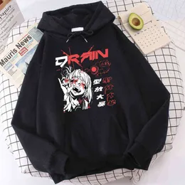 90s Goth Anime Hoodie Aesthetic Women Sweatshirt Punk Grunge Streetwear Ladies Gothic Top Manga Harajuku Clothes Y2k Female Y220803