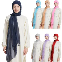 Hijab con cappuccio interno Jersey Hijab per donna Velo islamico Cofano Turbante arabo Sciarpa per velo musulmano Avvolgere Medio Oriente