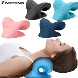 Neck Shoulder Stretcher Relaxer Cervical Chiropractic Traction Device Pillow for Pain Relief Cervical Spine Alignment Gift 220629