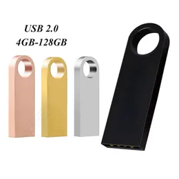 محرك أقراص فلاش USB 4GB 8GB 2.0 محرك القلم عالي السرعة 16GB 32GB 64GB 128GB Pendrive Metal USB عصا الذاكرة