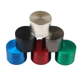 Pepparslipare Herb Metal Ginder 55mm 4 lager Tobaksverktyg för rökning 5 färger Zicn Eloy CNC tänder Färgglada verktyg 5949 Q2