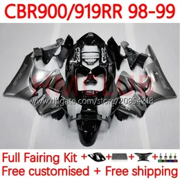 Bodywork for Honda CBR 900 919 RR CC 98-99 Lata Bodys 118 No.1 CBR 919RR 900RR 900CC 919CC CBR919 CBR900 RR CBR919RR 98 99 CBR900RR 1998 1999 Silver Stand Srebrny Zestaw Fairing State