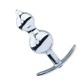 Anal Plug Aluminum Alloy With Crystal Can Be Worn Outdoors Rear Court Stimulator Adult sexy Toys Prostate Massager