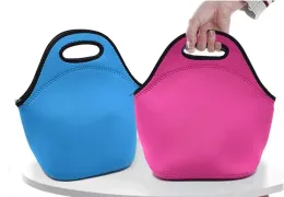 17 options Reusable Neoprene Tote Bag Lunch Bags insulated handbag Insulated Soft With Zipper Design Kids Children adult