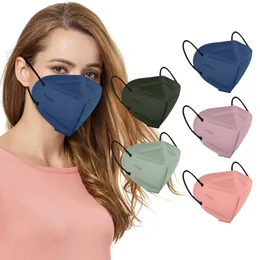 Mode volwassen maskers KN95 Niet geweven masker Morandi kleurmasker ademend comfort met comfortabel oortouw