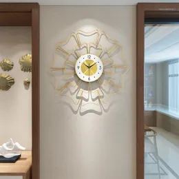 Duvar Saatleri Basit Modern Saat Sessiz Sanat Yaratıcı Dijital Kuvars Metal Oturma Odası Mekanizması Reloj Pared Ev Dekoru ZP50WC