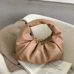 Luksusowe torebki dla kobiet torby na ramiona Tote Folds Fashion pierogi miękkie roupas femininas clutch worka główna bolso 220630
