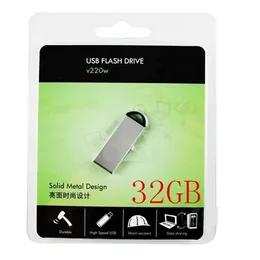 8G / 16GB / 32GB / 64GB / 128GB / 256GB V220W Creative Metal USB флэш-накопитель / фактическая емкость Pendrive / хорошее качество USB 2.0 Memory Stick