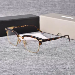 Mode solglasögon ramar Thom Brand Designer Glasses Frame Men Classic Business Square Full Rimless Geryeglasses Optical Lens Recept Ey