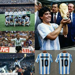 2022 NCAA Retro 1986 Diego Maradona Soccer Jerseys 1978 1994 1996 1998 2006 Riquelme Veron Zanetti Tevez Vintage Kit Classic Shirt