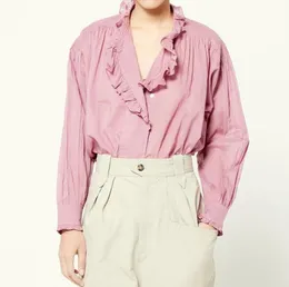 Bloups feminina camisas de alta qualidade Camisa de algodão camisa de algodão com calça de gola com mangas compridas de mangas compridas