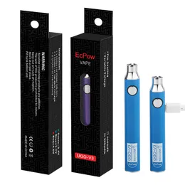 UGO v3 VAPE PEN Batteri med Micro USB-kabelladdare 650mAh 900mAh Förvärmning av VV-variabla spänningsbatterier