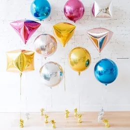 Dekoracja imprezowa 2 Sztuk / Zestaw 24 cali 4D Cube Diamond Balloons Store Otwarcie Wydarzenie Wedding Birthday Holiday