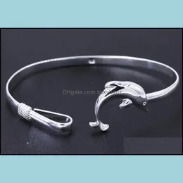 Bangle Bracelets Bangles Exquisite Women Sier Bracelet Birthday Gift Dolphin Drop Delivery 2021 Jewelry Sexyhanz Dhiev