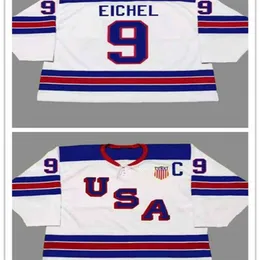 Nivip personalizado 9 Jack Eichel 2014 EUA Retro Retro Vintage Hóquei Jerseys Cheap Mens Stitched Sports Uniformes Good Quanlity Mix Order