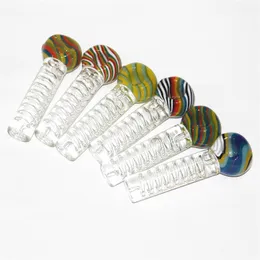 Colorful Pyrex Glycerin Glass Pipe Smoking Tobacco Hand Pipes Spoon Dab Rigs Bubbler Quartz Terp Slurper Bangers