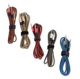 1.5m 3M Braided Aux Cord 3.5mm Jack Stereo Audio Cable Male to Male Auxiliary Line For Samsung Xiaomi Phone Car Headphone Speaker Wire