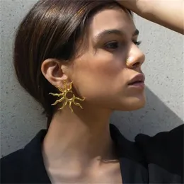 Charm Exaggerated Vintage Drop Earrings Gold colour Dangle Wild Sun EaringsFemale Fashion Jewelry GC1549