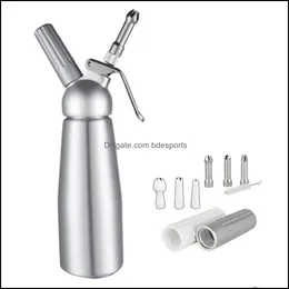 Utensili per pasticceria da forno Bakeware Cucina Sala da pranzo Bar Giardino domestico 500 ml/1000 ml Pistola per crema Sifone Cucina Whipped Gas Foamer Guns Whipper Chantil