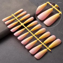 False Nails 20pcs Gradiente opaco Copertura completa Ballet 17 colori punte di dito artificiale Premere su decorazioni per nail art di moda prud22