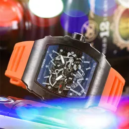 Mission Runway Sport-Stil-Uhr, Edelstahlgehäuse, Kautschukarmband, Uhr, hochwertige Saphirglas-Oberseite, Quarz, importiertes Uhrwerk, wasserdichte Armbanduhren